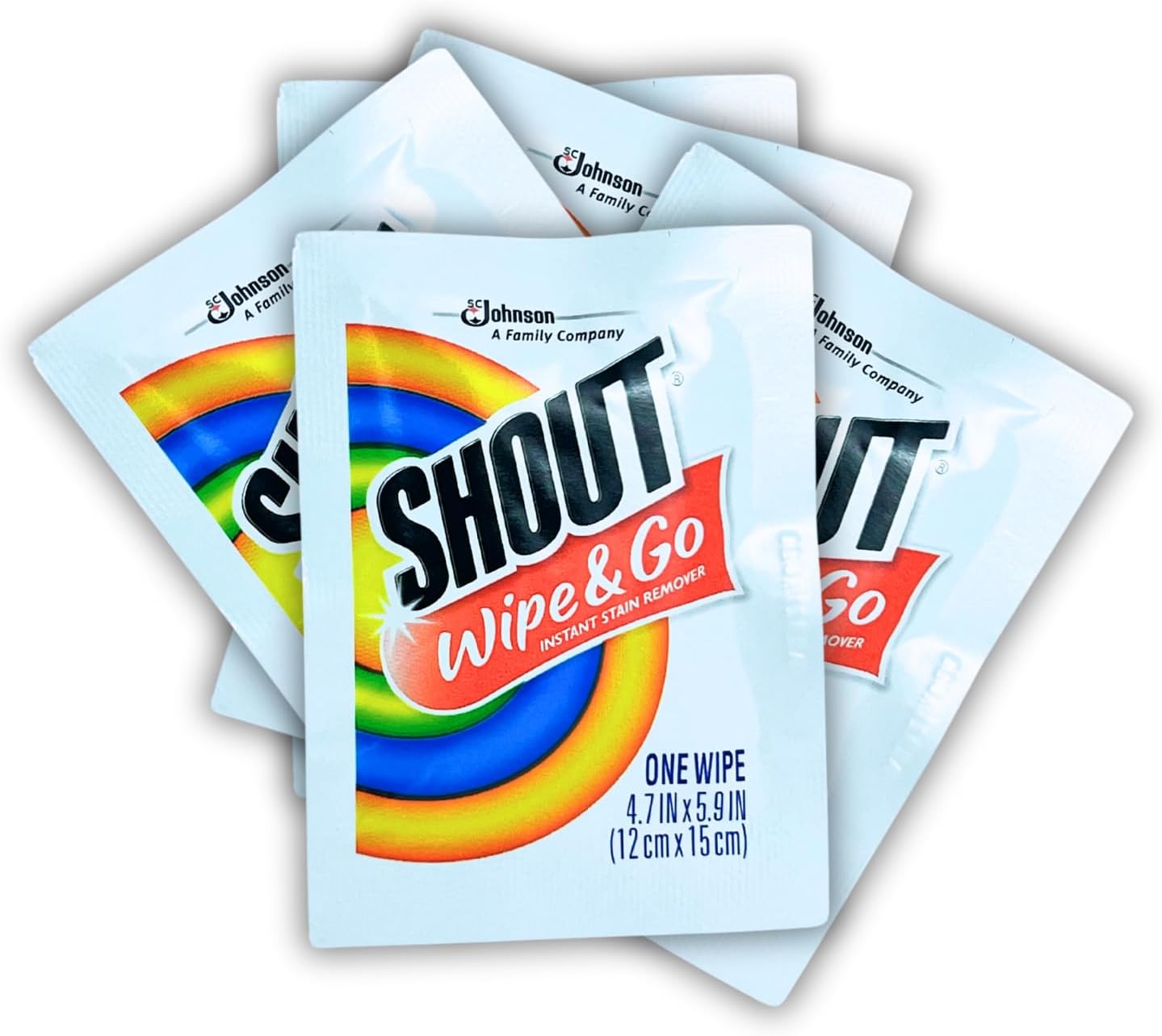 Shout Stain Remover Refill and Wipes, Triple-Acting Spot Treatment 60 Fluid Ounce Shout Refill, 5 Stain Removal Wipe and Go, Bundle with Dauntless Merch Easy Fill Funnel (color may vary)